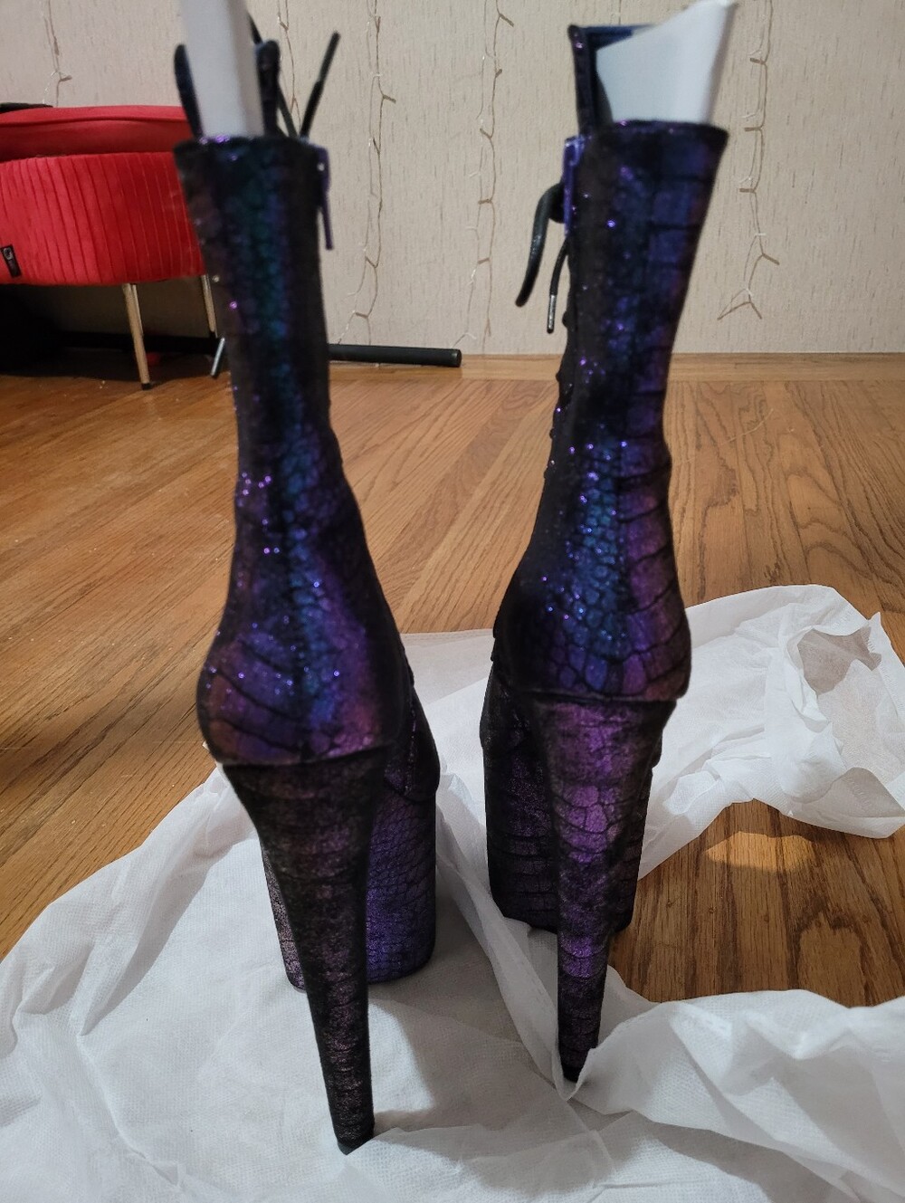 Hella Heels - Midnight Mermaid Boot - 8inches - US6 - Picture 3 of 8
